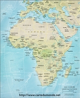 Físico Mapa de África