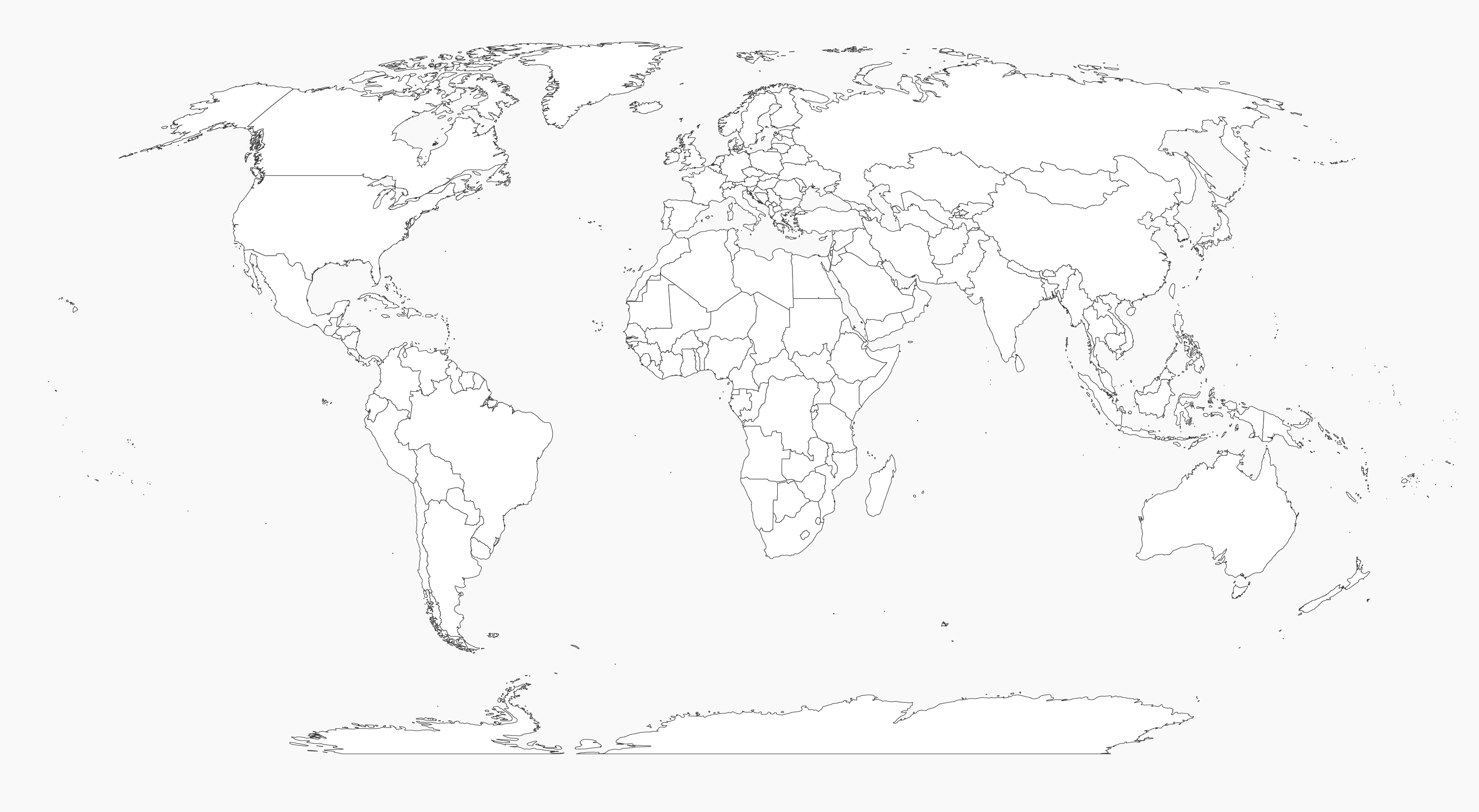 large blank world map printable