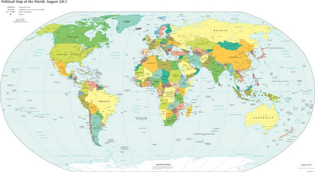 evenaar Wreed oortelefoon Politieke Wereldkaart, Wereld kaart