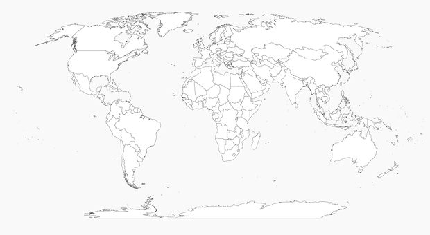 Tekstschrijver kan niet zien Lee Blanco kaart van de wereld, Wereld kaart