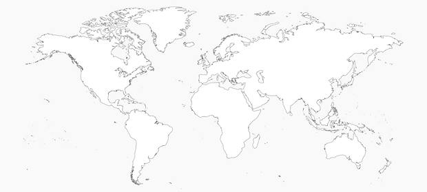 Planisphère vierge, Carte du monde