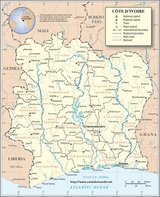 Mapa Costa de Marfil