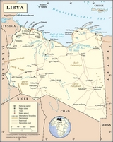 Mapa Libia