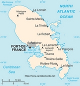 Mapa Martinica