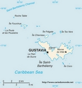 Mapa Saint-Barthélemy